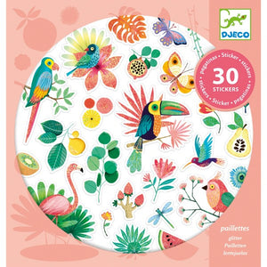 Djeco Sticker Sheets - Paradise Glitter